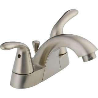 Peerless 4 in. 2 Handle Bath Faucet in Brushed Nickel P99615LF BN at 