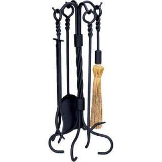 UniFlame 5 Piece Fireplace Tool Set with Twist Base and Twist Handles 