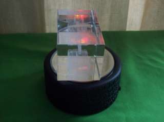 Chevy Chevelle 70 Cube 3D Crystal Hologram & Light Base  