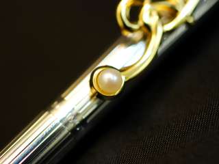  small pearl and a leather pen case 100% Authentic #448 K1  