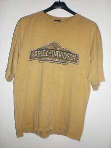 HARLEY DAVIDSON Biker LOGO Khaki Avon Ohio Shirt XL HTF  