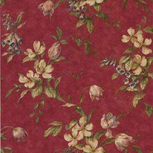 The Wallpaper Company 56 Sq.ft. Red Tulip Trail Wallpaper WC1281153 at 