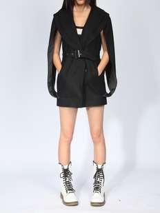 Black OL Office Lady Suit Womens Blazer Jacket US Size 4 14 CC046 