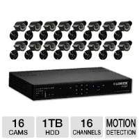   Channel DVR, 16 CVC6950 Cameras, H.264, 1TB HDD, USB, Motion Detection