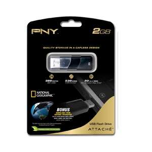 PNY P FD2GBATT03 EF Attache Flash Drive   2GB, USB 2.0  