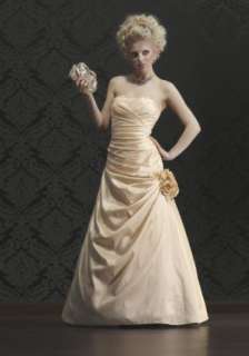 Brautkleid Standesamt Kleid mit Blume, champagne  