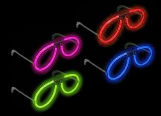 5x Leuchtbrille Knicklicht Brille Party Neon Glow mix  