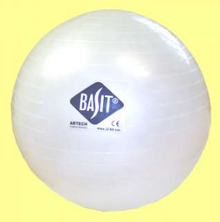 BASIT Sitzball Gymnastikball weiss perlmutt 65 cm Neu 4250648800968 