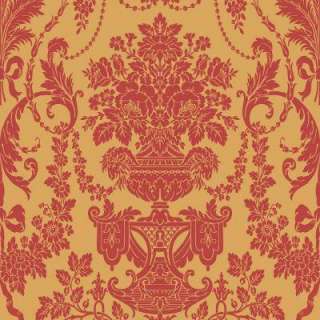   in Red Gold Damask Wallpaper Sample (WC1281181S) from 