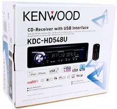 Kenwood KDC HD548U In Dash Single Din Car CD//USB Player W/Built In 