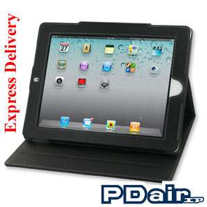 PDair Black Leather Book BX2 Case for Apple iPad 2 2nd  