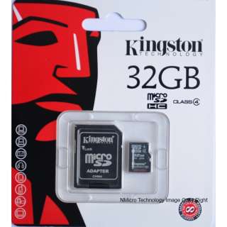  new and genuine kingston 32gb micro sdhc card with adapter class 4