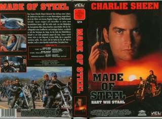 VHS   FSK 18   MADE OF STEEL   CHARLIE SHEEN  