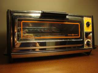 VINTAGE GE GENERAL ELECTRIC TOAST R OVEN RETRO BROILER CHROME MID 