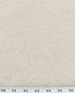 Drapery Upholstery Fabric Woven Paisley Jacquard Ivory  