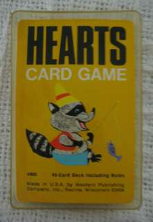 Vintage 1963 HEARTS Card Game Whitman COMPLETE Includes Hard Plastic 