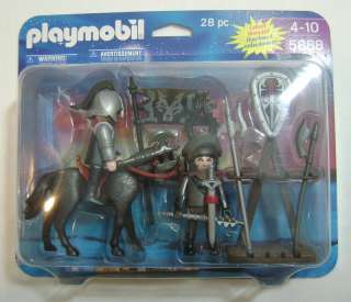 Playmobil #5888 KNIGHTS w/Weapons & Horse Playset 28pc  