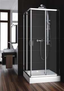 Aquaform Echtglas Eckeinstieg Santo 90 x 90 x 185 cm Sonderangebot 