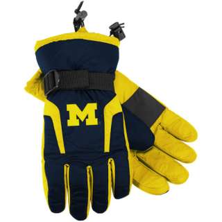 adidas Michigan Wolverines Navy Blue Maize 2011 Player Sideline Gloves 