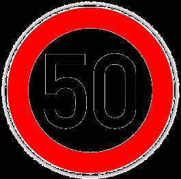 Verkehrszeichen Verkehrsschild Straßenschild Schild 50  
