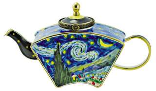 KELVIN CHEN Enamel Mini Teapot Starry Night by VAN GOGH  