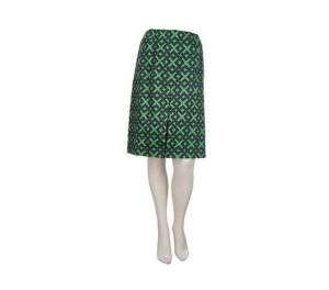 SC Sara Campbell Geometric Inverted Pleat A Line Skirt  