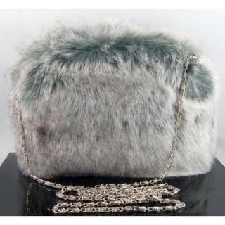 New Cute Gray Gradient Fluffy Shoulder Small Bag #B19  