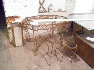 wrought iron table base  