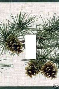 PINE BRANCHES & PINE CONES Single Light Switch Cover  