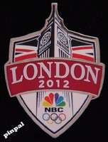 2012 Olympics Pin~Badge~Big Ben~Shield~NBC Media~Summer Games London 