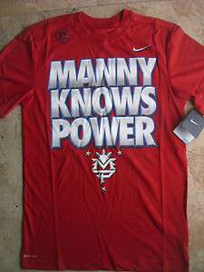 NIKE POWER RED MANNY PACQUIAO T SHIRT NEW W/ TAG  