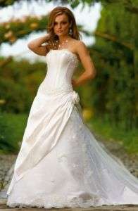 Beading Satin Lace WEDDING DRESS/GOWN/PROM BRIDE Z70  