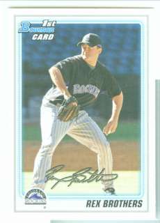 Rex Brothers Colorado 2010 Bowman Prospects Card  