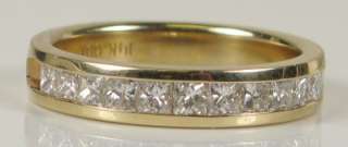 3000 14k Gold .75ctw G VS Princess Cut Diamond Wedding Ring Band 4.6g 