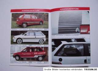 Bodenfund Werbung Zubehör Citroen AX 1989 Prospekt  