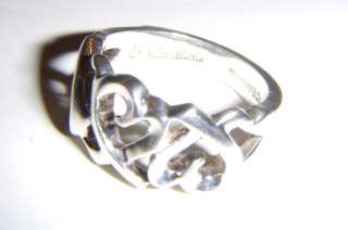 Tiffany & Co Paloma Picasso Loving Hearts Sterling Silver Ring Size 4 