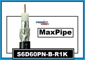 MaxPipe Underground Burial RG6 Coax Cable Black 1000 Ft  