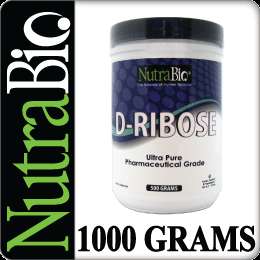 NutraBio D RIBOSE Kosher Powder (BioEnergy)  1000 grams 649908240417 