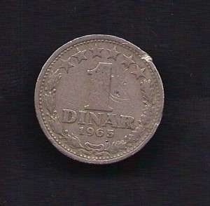 Yugoslavia 1 Dinar 1965 Coin Km # 47  