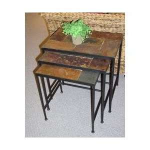 4D Concepts 3 Piece Nesting Tables with Slate Tops