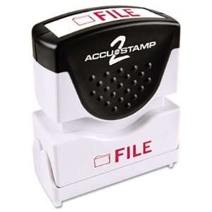  Accustamp2 Shutter Stamp with Microban Red FILE 5/8 x 1/2 