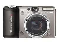 Canon PowerShot A650 IS 12.1 MP Digital Camera   Black Silver 