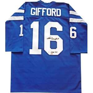  Frank Gifford Autographed Custom Style Home Throwback 