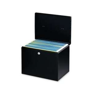  Buddy 0604 Hanging File Box with Two Keys   Black 