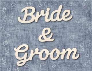 Bride & Groom Wooden Wedding Table Decoration Sign Gift  