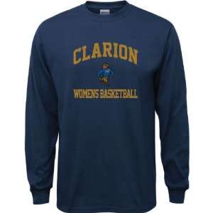 Clarion Golden Eagles Navy Youth Womens Basketball Arch Long Sleeve T 