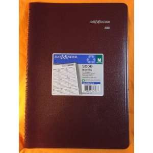  Burgundy 2008 Dayminder Recycled Planner, Monthly 