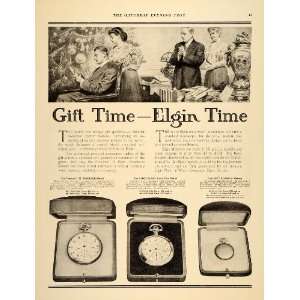  1909 Ad Elgin Time Watches Antique Vintage Models Gifts 