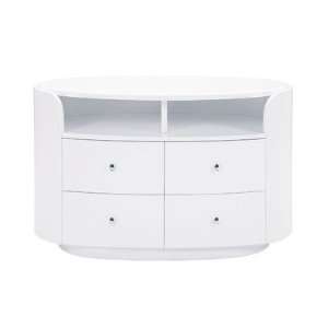  Evelyn Entertainment Unit Color Glossy White