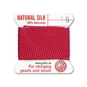  Griffin Bead Cord 100% Silk   No. 16 (1.05mm) Red Arts 